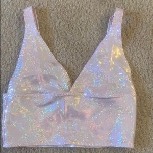 Sparkly cropped tank